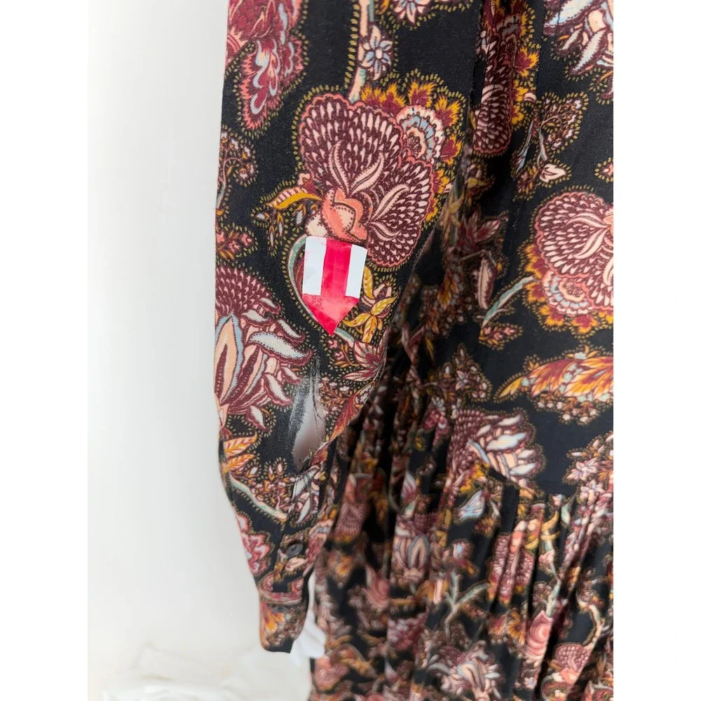 Ulla Johnson Celia Paisley Collared Dress Size Medium - Picture 7 of 7